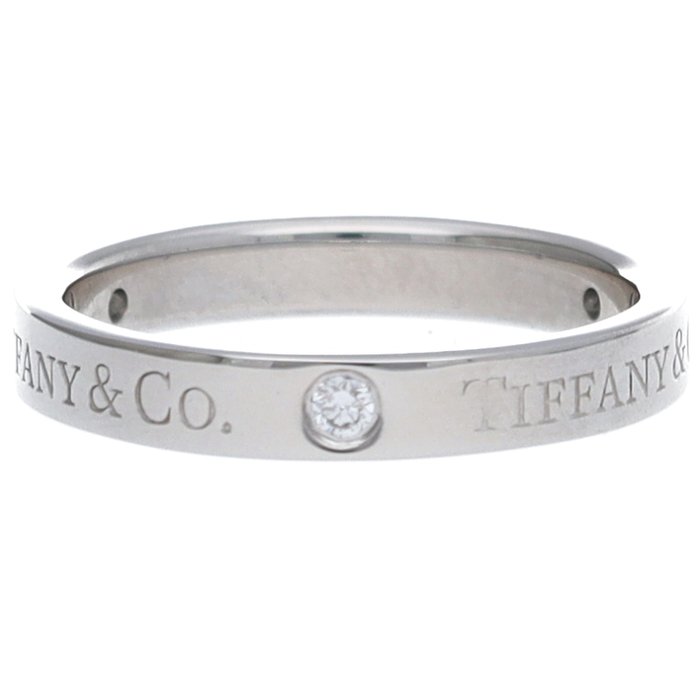 Tiffany  Co. - Ring - Flat band 3P diamond ring Platin - Diamant