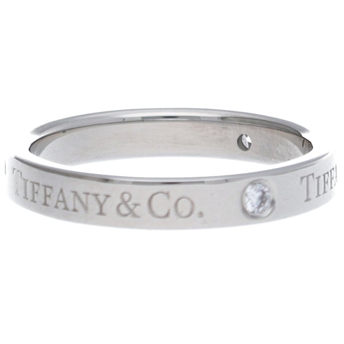 Tiffany  Co. - Ring - Flat band 3P diamond ring Platin - Diamant