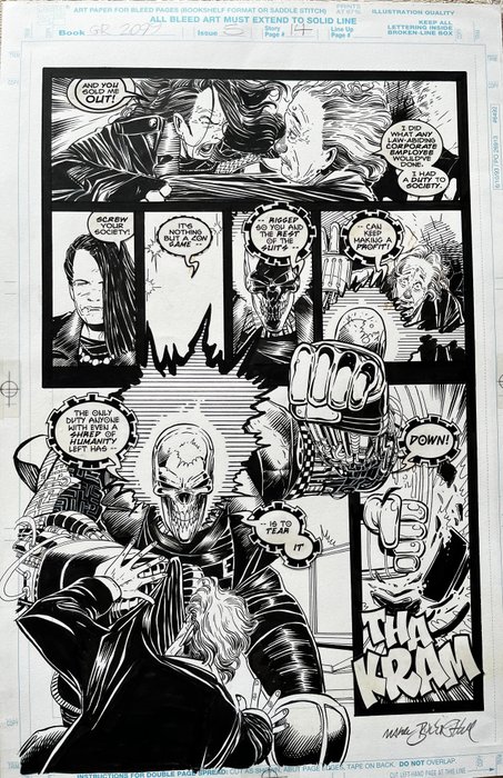 Mark Buckingham - 1 Original page - Ghost Rider 2099 - #5 - 1994