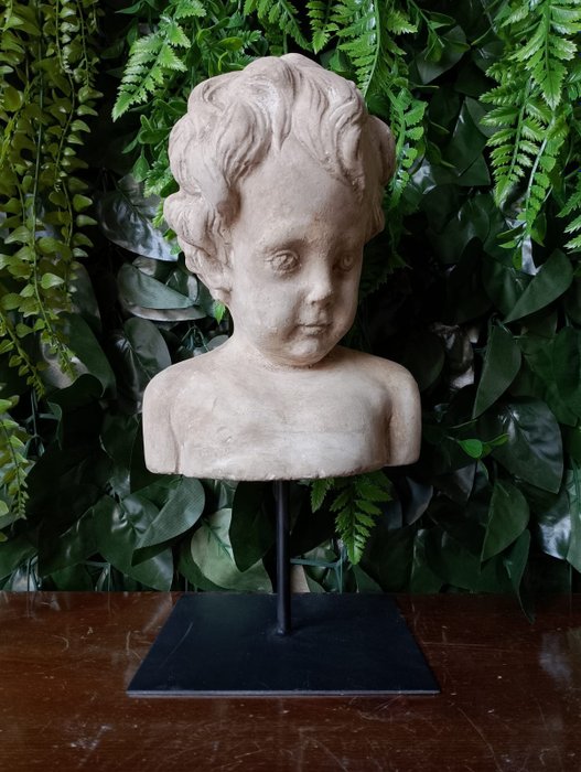 Skulptur Busto di un cherubino - 32 cm - Cementsten