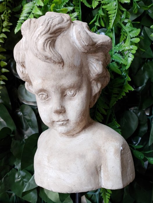 Skulptur Busto di un cherubino - 32 cm - Cementsten