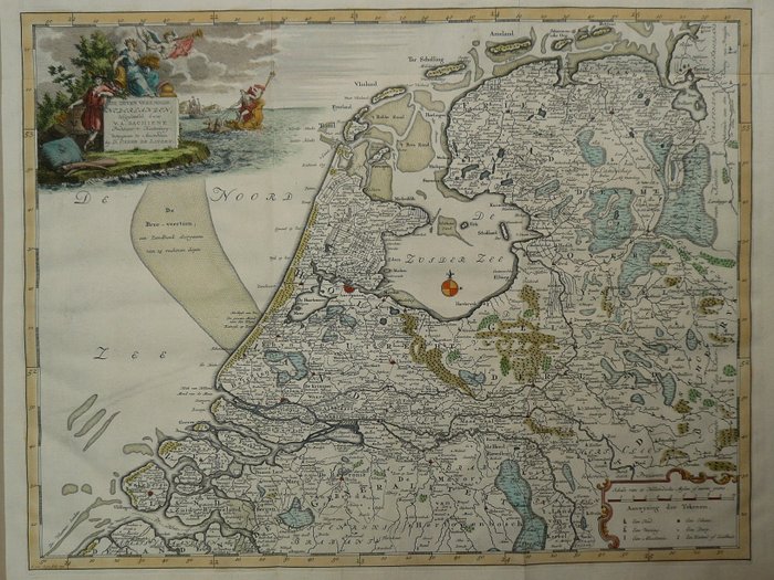 Holland - Amsterdam, Zaanstreek, Haarlem, Amstelland, Muiden, Weesp; J. Leclerc - De Zeven Vereingde Nederlanden - 1721-1750