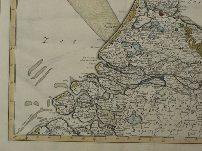 Holland - Amsterdam, Zaanstreek, Haarlem, Amstelland, Muiden, Weesp; J. Leclerc - De Zeven Vereingde Nederlanden - 1721-1750