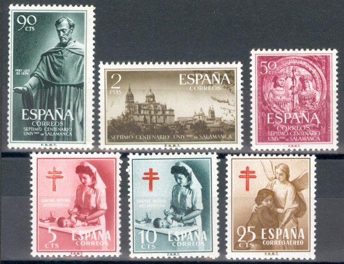 Spanien 1953/1955 - Årgange 1953/1955 komplette bortset fra 1124/1125 - EDIFIL