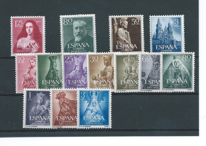 Spanien 1953/1955 - Årgange 1953/1955 komplette bortset fra 1124/1125 - EDIFIL