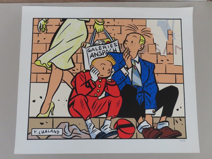 Chaland, Yves - 1 Silkscreen - Spirou et Fantasio - 1990