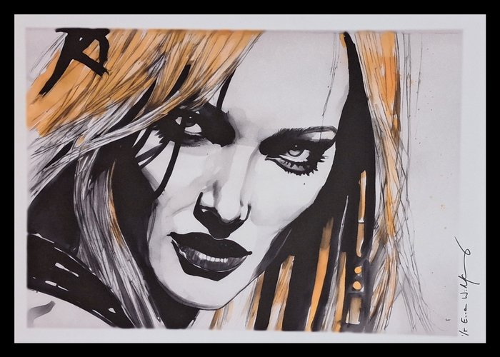 Kill Bill - Uma Thurman - watercolor edition by Emma Wildfang - Large size