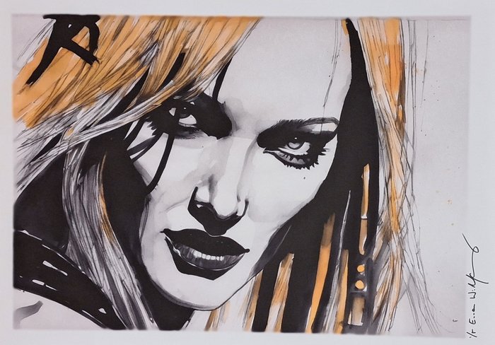 Kill Bill - Uma Thurman - watercolor edition by Emma Wildfang - Large size