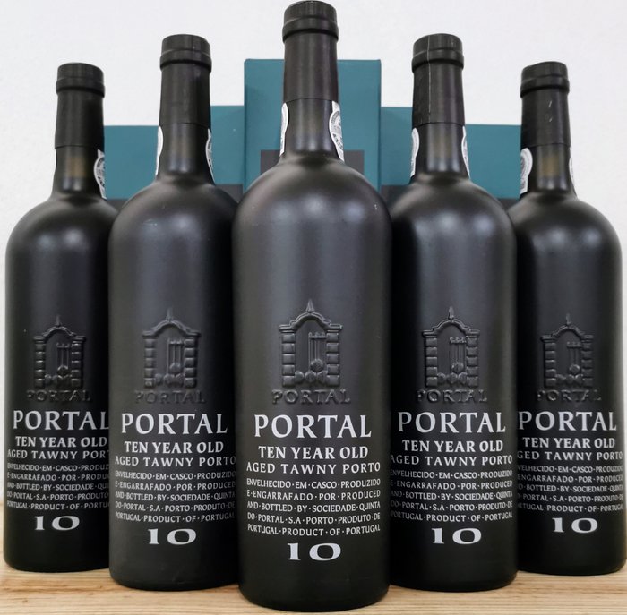 Quinta do Portal - 10 years old Tawny -  Douro  - 5 Flasker (0,75 L)