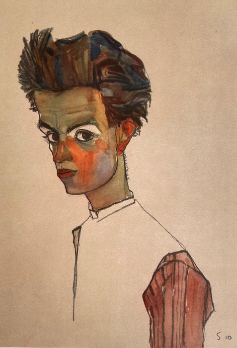 Egon Schiele (1890-1918) (after) - Self-Portrait