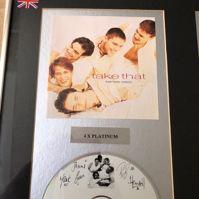 Take That - Everything Changes + Nobody Else - UK Sales In-House Award - Presented to Tracks Hertford - Officiel pris - 1995/1995