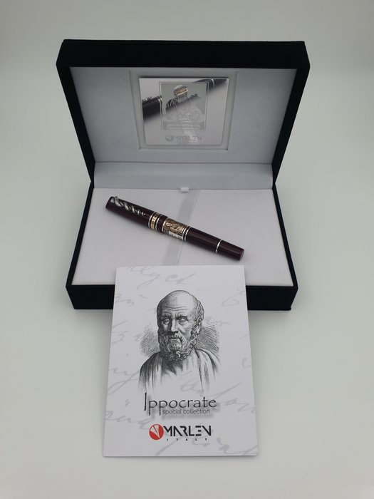 Marlen - Ippocrate (dedicata al mondo della medicina) - Special edition in Resina Bordeaux e Argento - Rollerpen