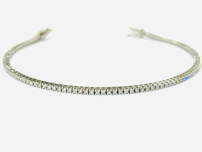 Armbånd - 18 kraat Hvidguld -  1.90ct. tw. Diamant (Natur)  - Fremstillet i Italien