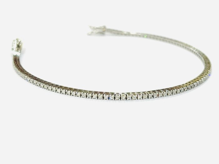 Armbånd - 18 kraat Hvidguld -  1.90ct. tw. Diamant (Natur)  - Fremstillet i Italien