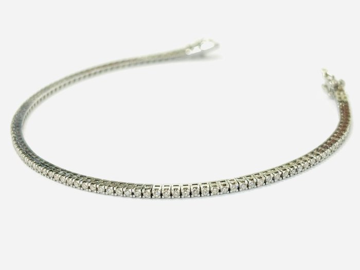 Armbånd - 18 kraat Hvidguld -  1.90ct. tw. Diamant (Natur)  - Fremstillet i Italien