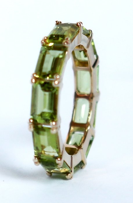 Ring - 14 karat Gulguld Peridot