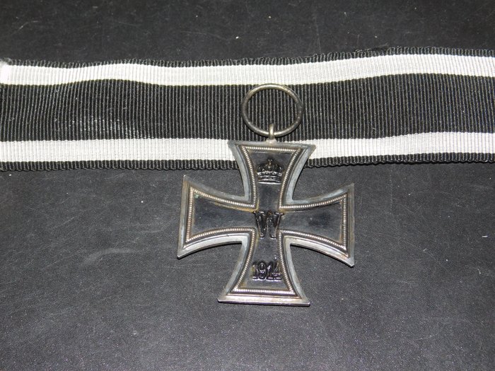 Tyskland - Tjenestemedalje - Eisernes Kreuz 2. Klasse 1914 mit Band Hersteller"KO" Klein Oberstein