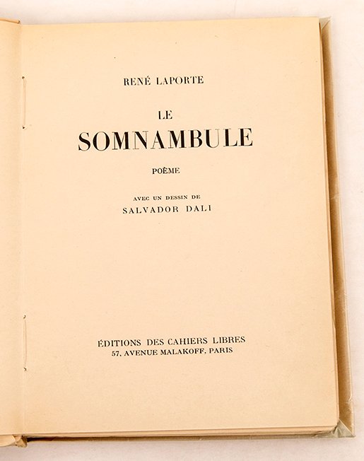 René Laporte / Salvador Dalí - Le Somnambule - 1933