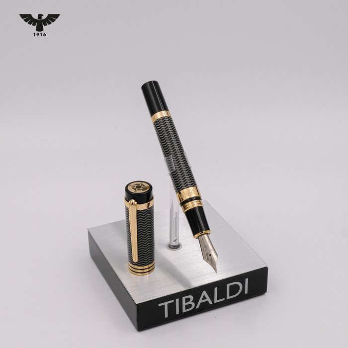 Tibaldi - New York - Black  Gold Trims + Wallet GIFT!! - Fyldepen