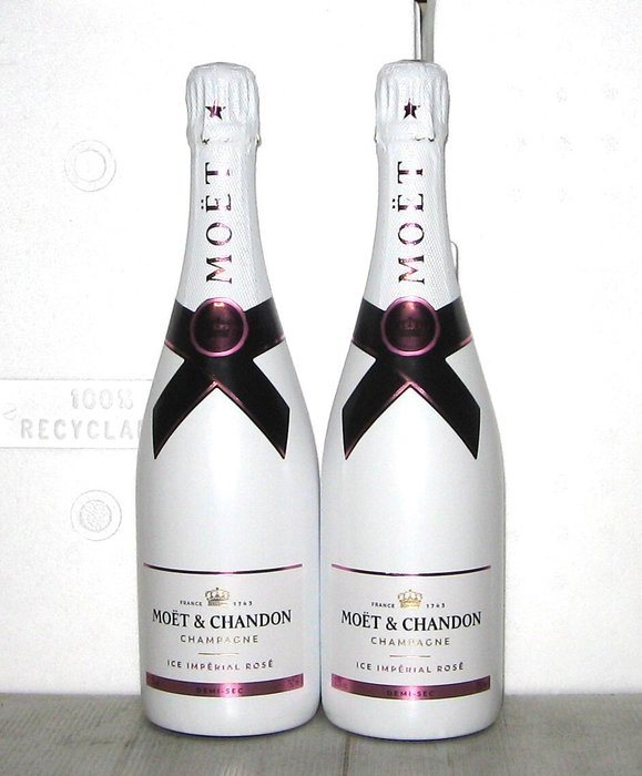 Moët  Chandon, Ice Impérial Rosé - Champagne Demi-Sec - 2 Flasker (0,75 L)