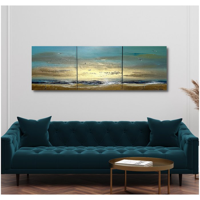 Anderle - On the beach - Triptych XXL