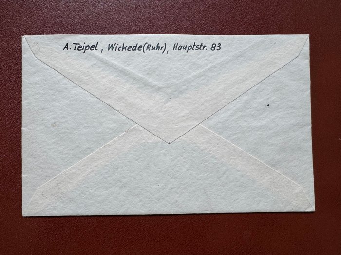 Tyskland, Forbundsrepublikken 1951 - St. Mary's Church og Wuppertal-serien på et dekorativt lokalt anbefalet brev - Michel 139/42