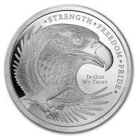 Förenta staterna. Silver medal ND  - Eagle Strength, Freedom  Pride - 1 Oz Silber, 1 Oz (.999)  (Ingen mindstepris)