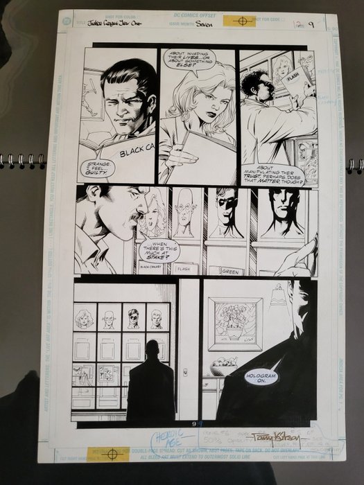 Barry Kitson - 1 Original page - JLA - Year one - signed - 1998