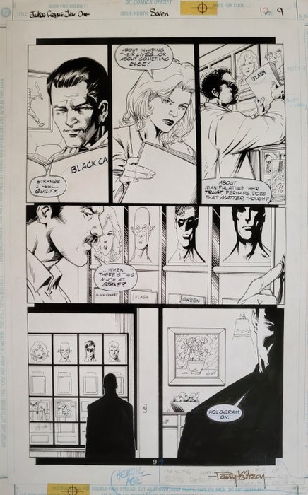 Barry Kitson - 1 Original page - JLA - Year one - signed - 1998