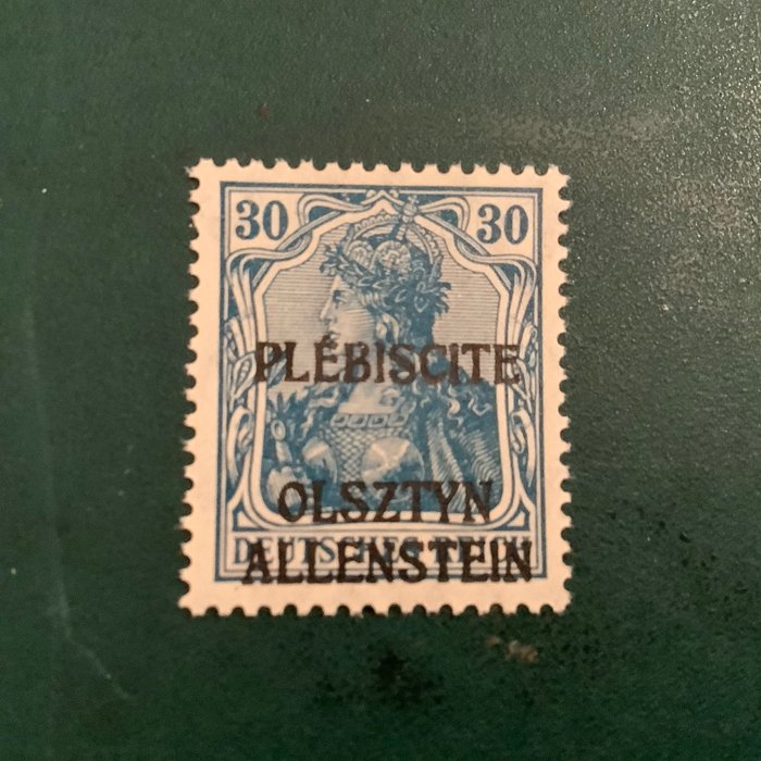 Tyske Kejserrige 1920 - Allenstein: 30 Pf ikke brugt - centreret - Michel V