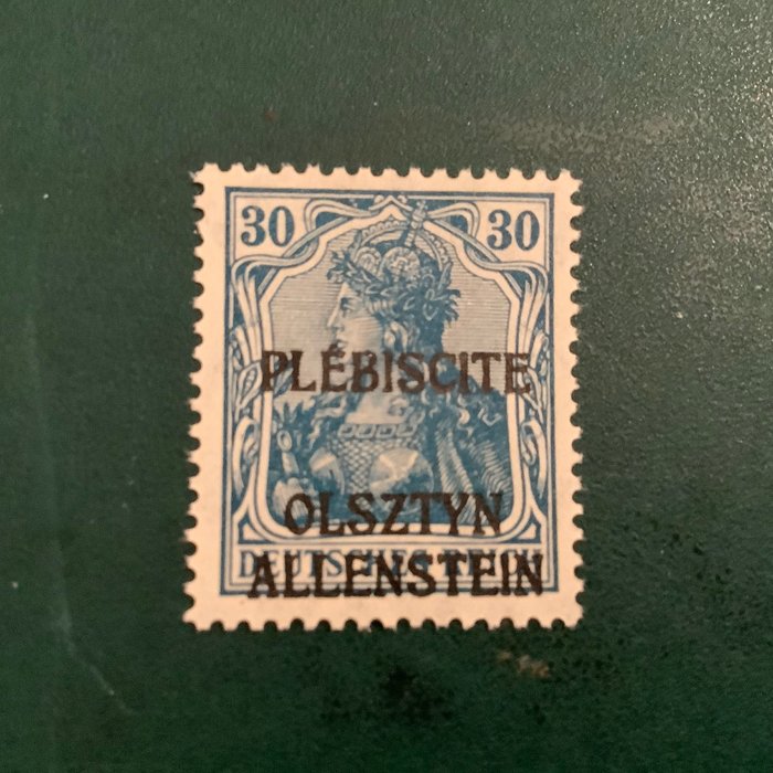 Tyske Kejserrige 1920 - Allenstein: 30 Pf ikke brugt - centreret - Michel V