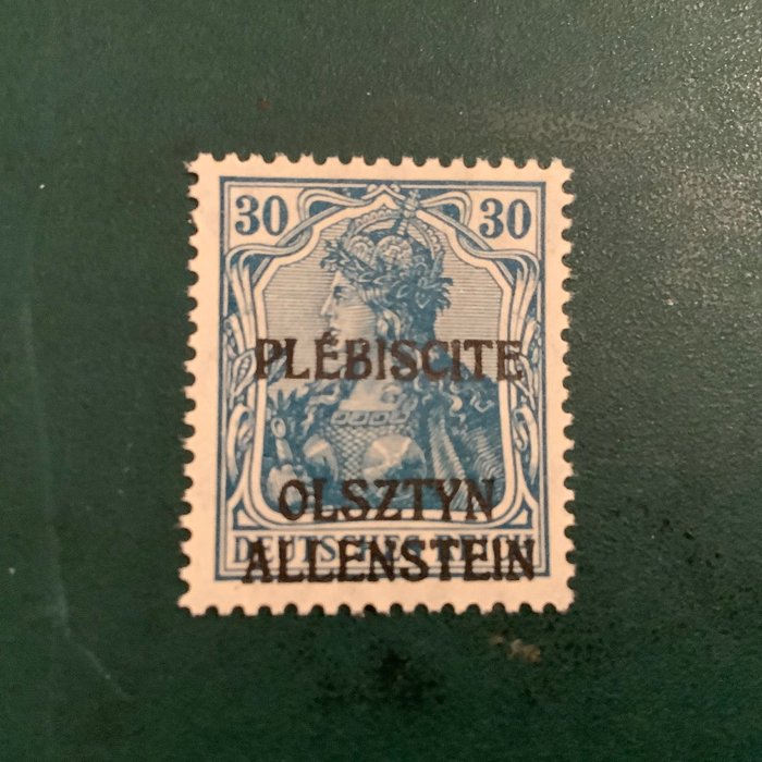 Tyske Kejserrige 1920 - Allenstein: 30 Pf ikke brugt - centreret - Michel V