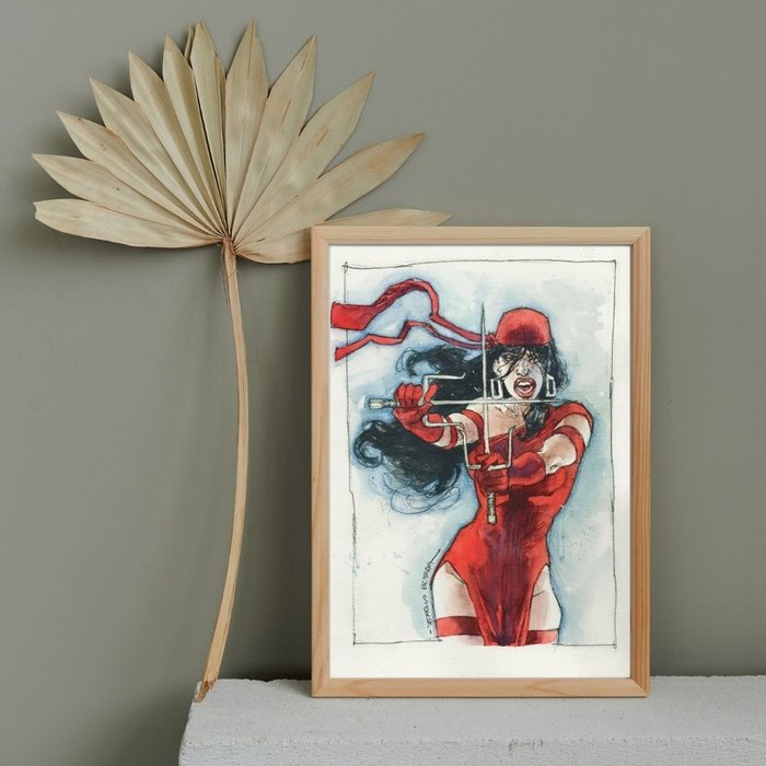 Bleda Sergio - 1 Watercolour - Elektra - Unleashed - Original Hand-Signed Painting by Sergio Bleda