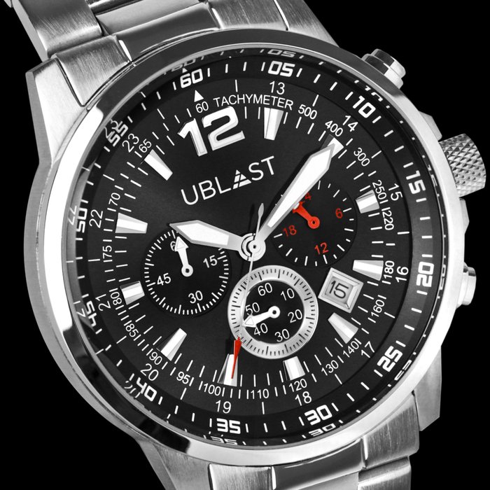 Ublast - " NO RESERVE PRICE " Street Race Chronograph - UBSR43SBK - Ingen mindstepris - Mænd - Ny