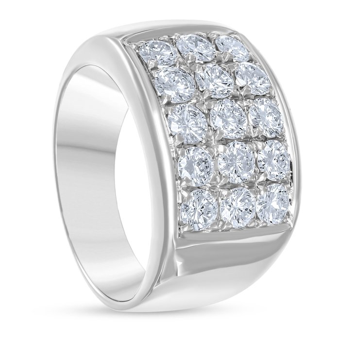 Ring - 18 kraat Hvidguld -  1.60ct. tw. Diamant (Natur)