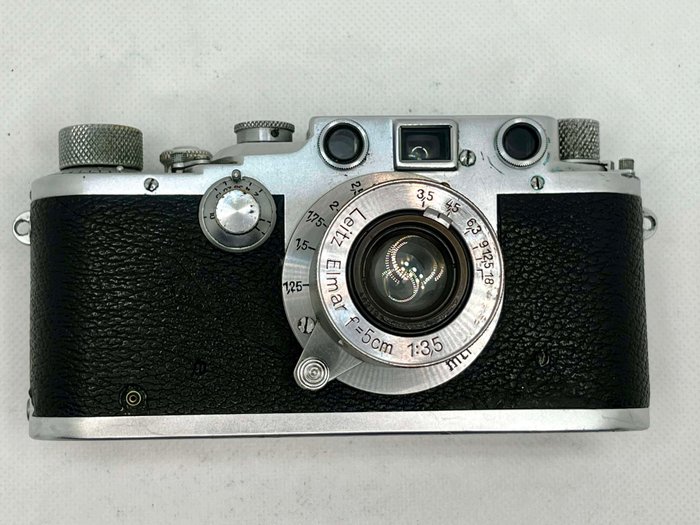 Leica IIIc Luftwaffen Eigentum defaced + elmar Rangefinder søgerkamera