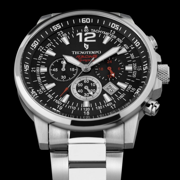 Tecnotempo - Chronograph 100M - "Racing Chrono" Limited Edition - Black - TT.100A.RCB - Mænd - 2011-nu