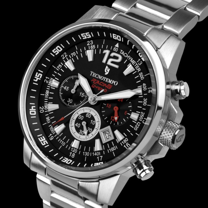 Tecnotempo - Chronograph 100M - "Racing Chrono" Limited Edition - Black - TT.100A.RCB - Mænd - 2011-nu