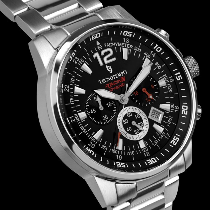 Tecnotempo - Chronograph 100M - "Racing Chrono" Limited Edition - Black - TT.100A.RCB - Mænd - 2011-nu