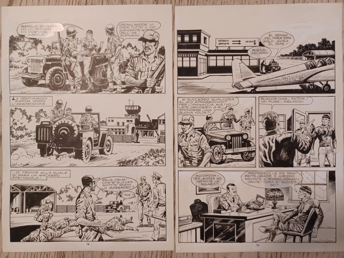 Bignotti, Franco - 2 Original page - Mister No - n. 30 "Bandoleros" - 1977