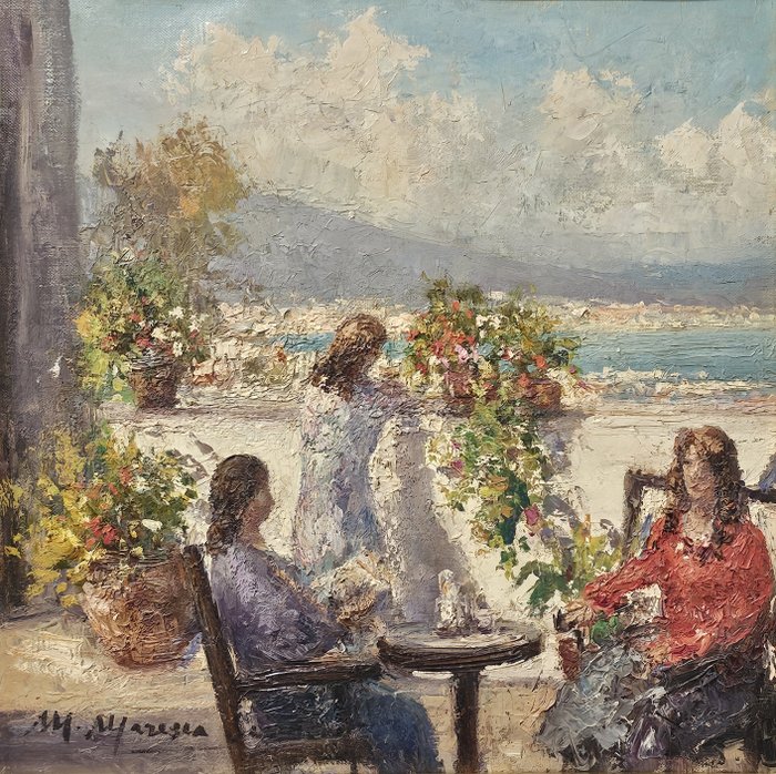 Mario Maresca Serra (1912-1991) - Terrazza sul Golfo di Napoli