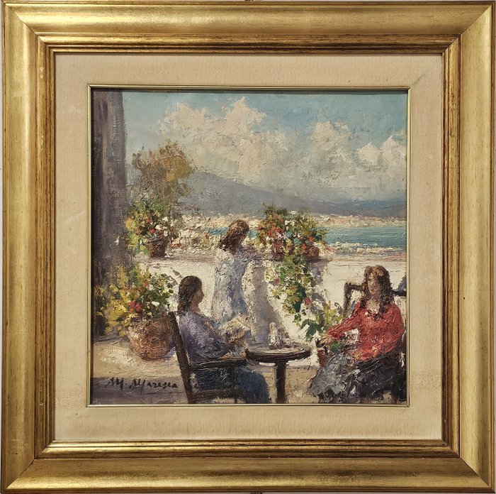 Mario Maresca Serra (1912-1991) - Terrazza sul Golfo di Napoli