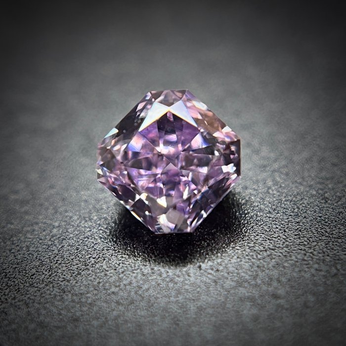 1 pcs Diamant - 0.24 ct - Skær hjørnet firkant - fancy pinklilla - SI1