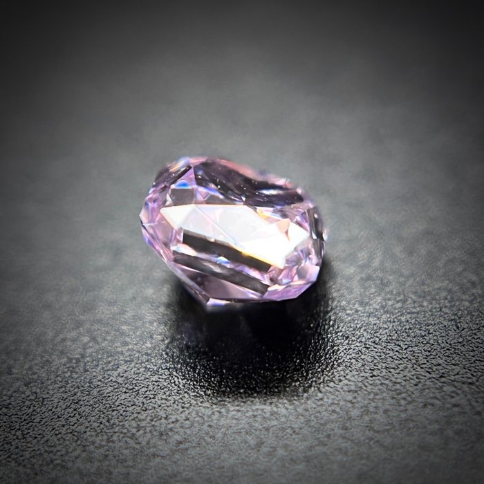 1 pcs Diamant - 0.24 ct - Skær hjørnet firkant - fancy pinklilla - SI1