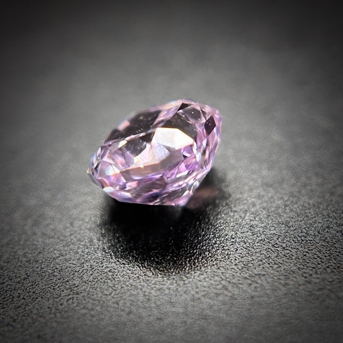 1 pcs Diamant - 0.24 ct - Skær hjørnet firkant - fancy pinklilla - SI1