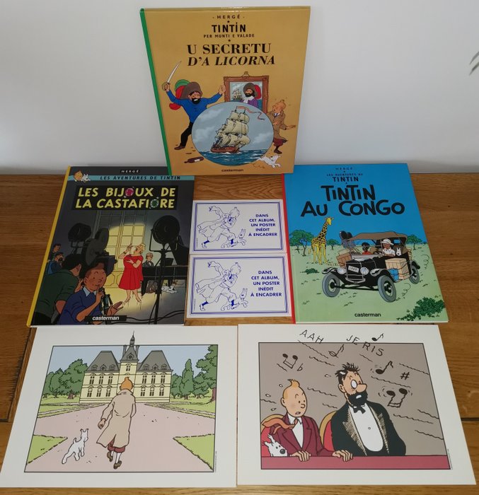 Tintin - T13 (en monégasque + HT) + T2 + T21 + 2x tiré à part - 3 Album - 1998/2012