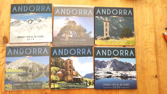 Andorra Year Set (FDC) 2014/2020 (6 sets)  (Ingen mindstepris)