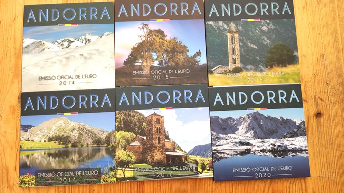 Andorra Year Set (FDC) 2014/2020 (6 sets)  (Ingen mindstepris)