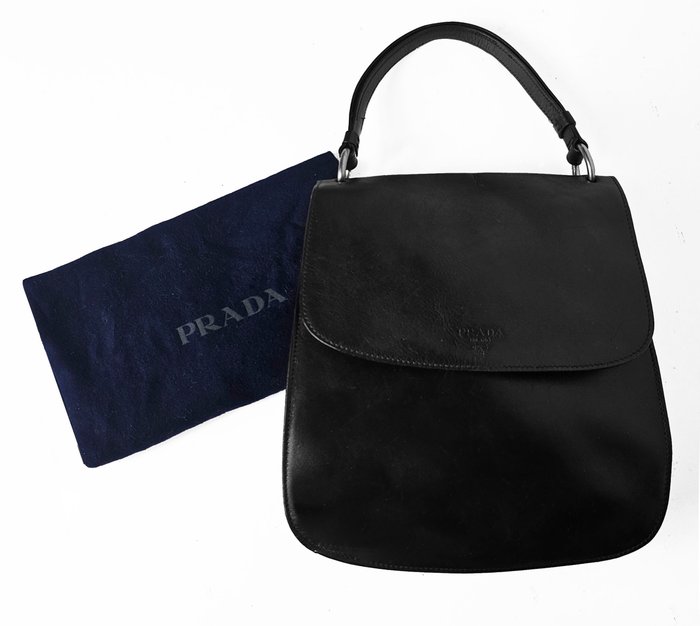 Prada - Vintage in Pelle Nera - Håndtaske