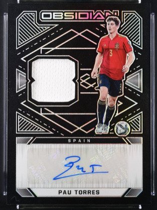 2021 Panini Obsidian Pau Torres - Autograph - Relic Patch CSG 9 - 1 Graded card